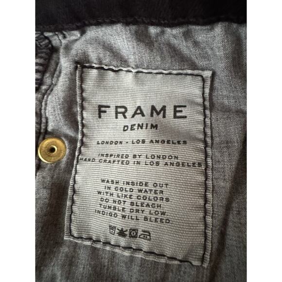Frame Denim Le Skinny De Jeanne Jeans In Film nor Black Distressed Destroyed 27 - Picture 9 of 11